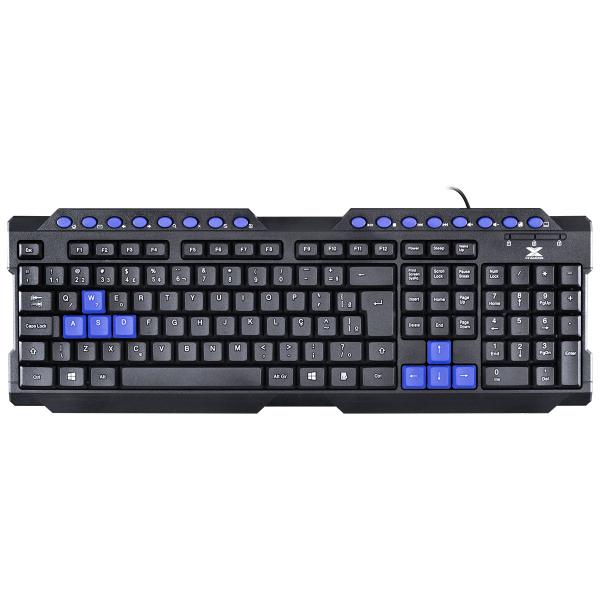 Teclado Gamer Vx Gaming Dragon V2 Abnt2 1.8m Preto Com Azul - Gt102 - VINIK Imagem de Teclado Gamer Vx Gaming Dragon V2 Abnt2 1.8m Preto Com Azul - Gt102