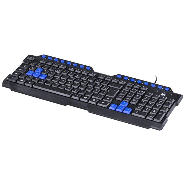 Teclado Gamer Vx Gaming Dragon V2 Abnt2 1.8m Preto Com Azul - Gt102 - VINIK Imagem de Teclado Gamer Vx Gaming Dragon V2 Abnt2 1.8m Preto Com Azul - Gt102