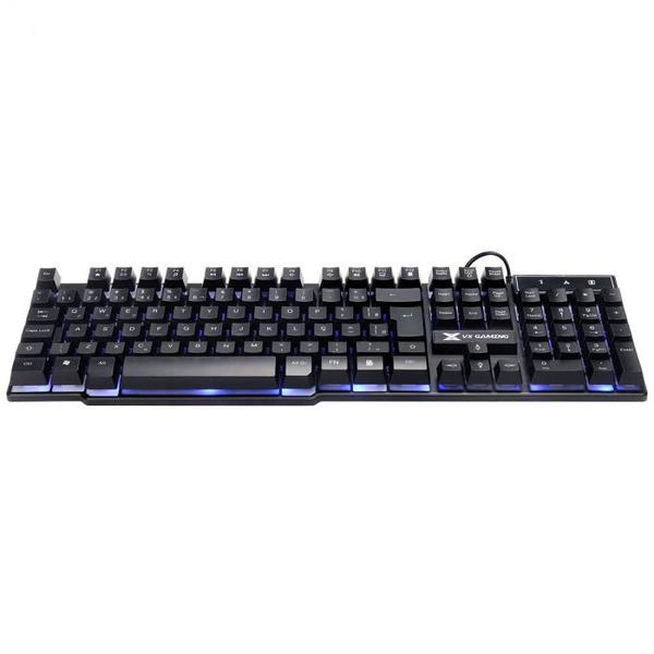 Imagem de Teclado gamer vx gaming hydra 107 teclas + 12 multimidia com led azul sensacao tecla mecanica - gt700