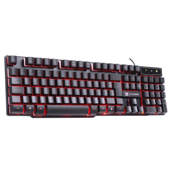 Imagem de Teclado Gamer Vx Gaming Hydra 107 Teclas + 12 Multimídia Com Led Vermelho Sensacao Tecla Mecanica Gt702