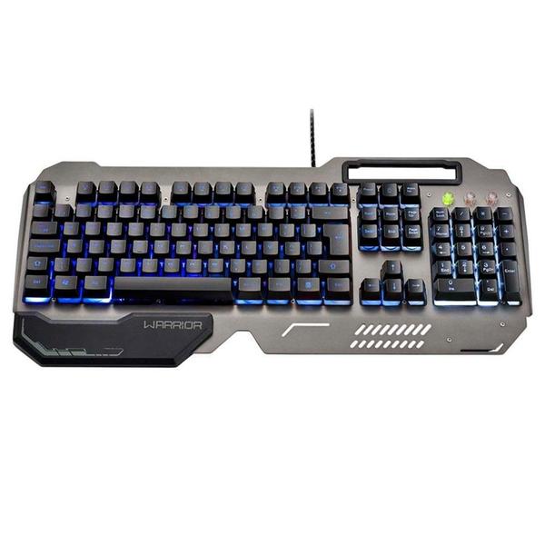 Imagem de Teclado Gamer Warrior Ragnar, LED, Grafite - TC222