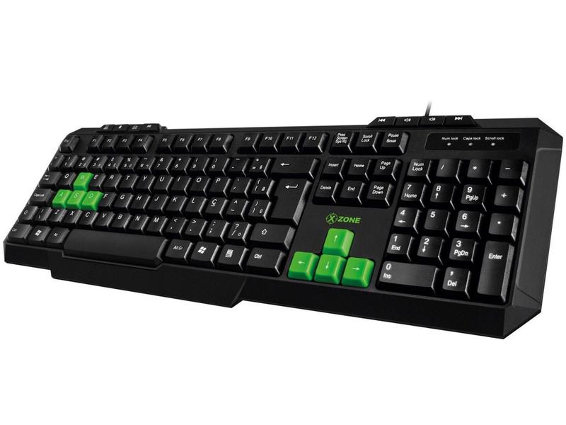 Imagem de Teclado Gamer XZONE GTB-01 USB ABNT2 - Preto