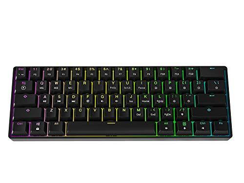 Imagem de Teclado GK61 gamer ótico marrom - 61 teclas RGB programável para PC/Mac