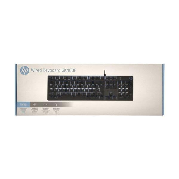 Imagem de Teclado HP GK400F Gamer Mecânico Com LED Azul, RGB, Preto