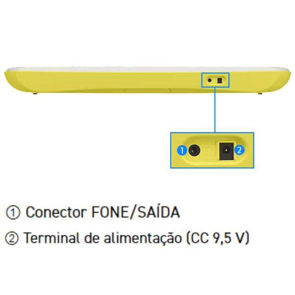 Imagem de Teclado Infantil Casio SA-80AH2 Branco 44 Teclas Portatil 