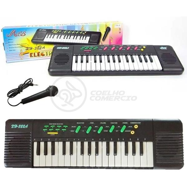 Imagem de Teclado Infantil Musical com Microfone e Karaokê  32 Teclas