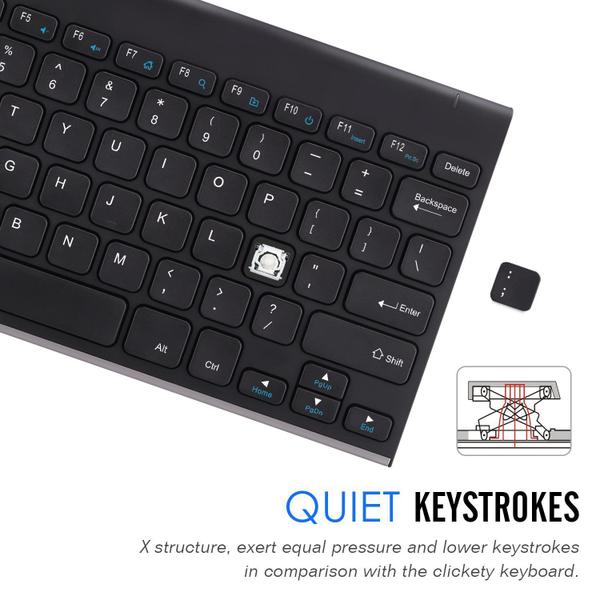 Teclado Inox Slim Sem Fio c/ Bateria Recarregável p/ PC, Smart TV e Windows 10/8/7/Vista/XP - Arteck Imagem de Teclado Inox Slim Sem Fio c/ Bateria Recarregável p/ PC, Smart TV e Windows 10/8/7/Vista/XP