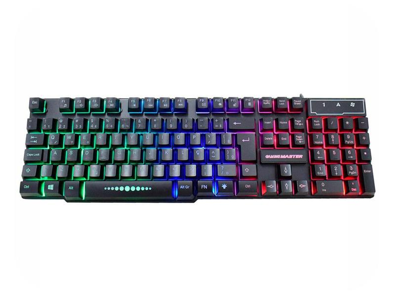 Imagem de Teclado K-Mex Gamer Usb Km-52 Rainbow Teclas Iluminadas