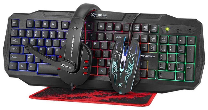 Teclado Kit Gamer Strike Me CM-406 Headset + Mouse + + Mousepad (4 EM1) - Xtrike Me Imagem de Teclado Kit Gamer Strike Me CM-406 Headset + Mouse + + Mousepad (4 EM1)