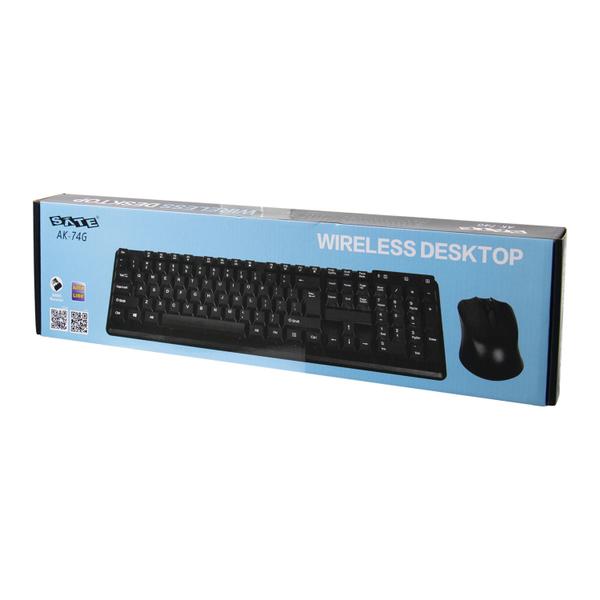 Imagem de Teclado Kit Mouse e Satellite AK-741G - Sem Fio - 1000DPI - Portugues - Preto