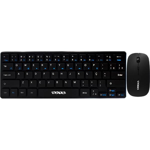 Imagem de Teclado Kit + Mouse Sem Fio Satellite AK-731G - Preto (Portugues)