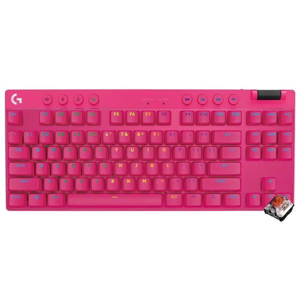 Imagem de Teclado Logitech G Pro X TKL Lightspe Wireless Pin 920-012154/Pink