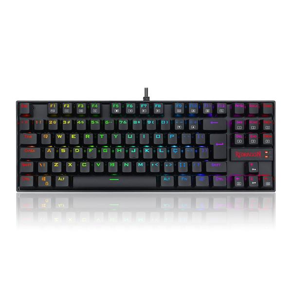 Imagem de Teclado magnetico usb gamer kumara pro rgb switch brown redragon k552rgb-pro preto