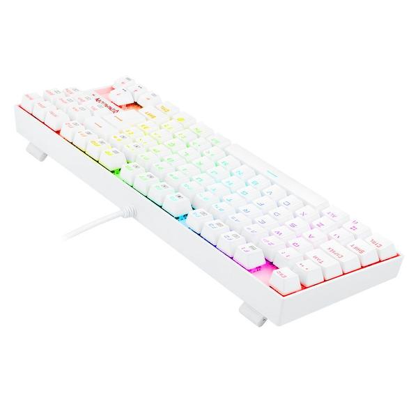 Imagem de Teclado magnetico usb gamer kumara pro rgb switch brown redragon k552w-rgb-pro branco