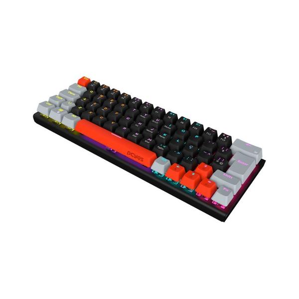 Imagem de Teclado Mecanico 60% Pcyes Kuromori Black Vulcan - Switch Blue - Led Rainbow - Ptkm60Bl