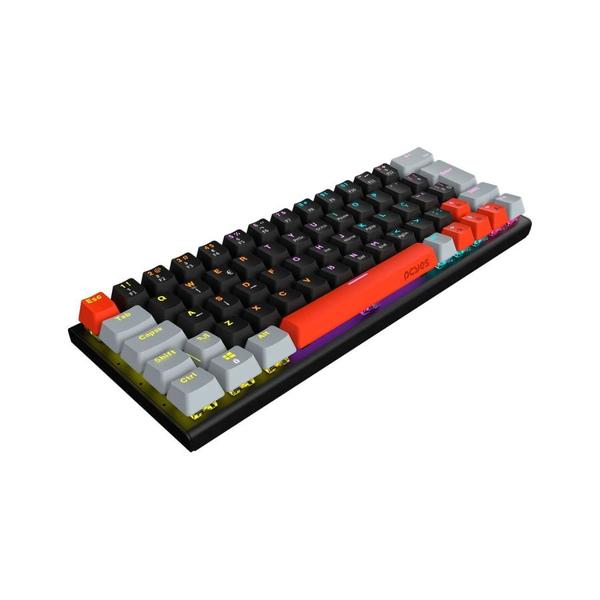 Imagem de Teclado Mecanico 60% Pcyes Kuromori Black Vulcan - Switch Blue - Led Rainbow - Ptkm60Bl