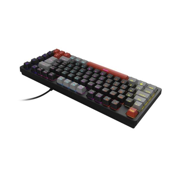 Imagem de Teclado Mecanico 75% Pcyes Kirin Black Vulcan - Switch Blue - Led Rainbow - PTKR75BL