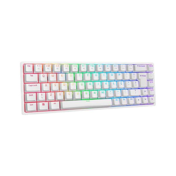 Imagem de Teclado Mecânico Akko 3068B Plus Branco Switch Blue Abnt2