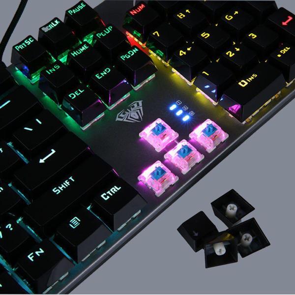 Imagem de Teclado Mecânico Com Rgb Teclas Com Switch Mecânico FZ058 - Aula