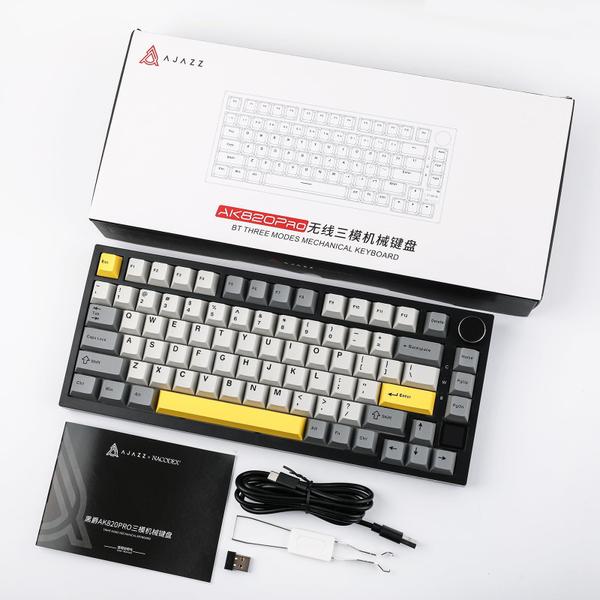 Imagem de Teclado mecânico EPOMAKER Ajazz AK820 Pro 75% com tela TFT