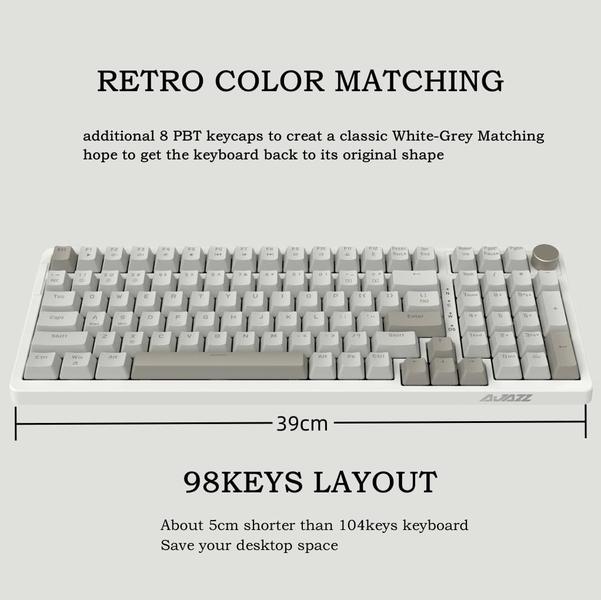 Imagem de Teclado mecânico FIRSTBLOOD ONLY GAME AK992 Retro Grey