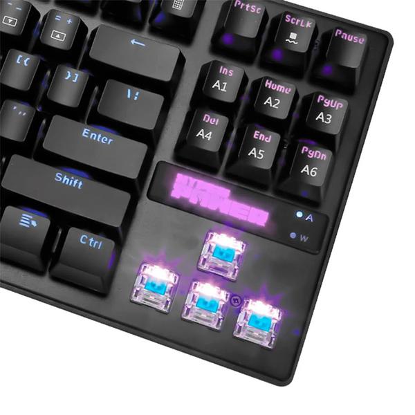 Imagem de Teclado Mecânico Flakes Power Hyper Anti Ghosting Iluminação Rainbow 7 Cores ELG FLKTM002