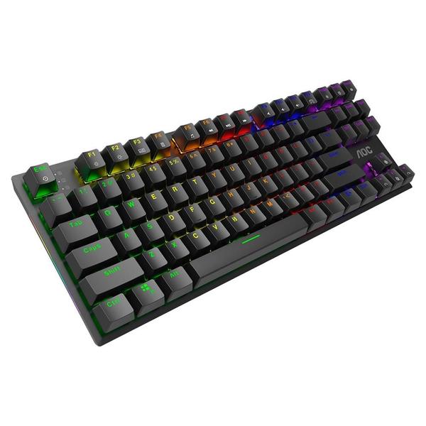 Teclado Mecânico Gamer AOC GK450, LED Rainbow, switch Red, N