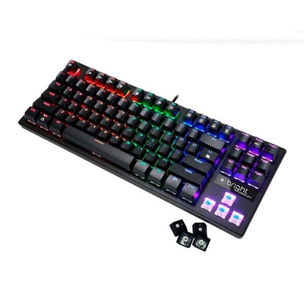 Imagem de Teclado Mecânico Gamer Bright Compact, LED, Switch Blue, US - GTC559