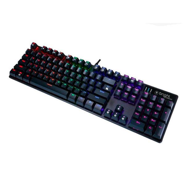 Imagem de Teclado Mecânico Gamer Bright Tank, LED, Switch Blue, US - GTC564