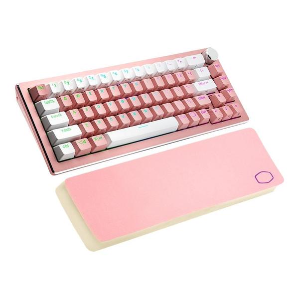 Imagem de Teclado Mecânico Gamer Cooler Master CK721, RGB, Bluetooth, Switch Red, Sakura Edition, layout 65%, Rosa - CK-721-SKTR2-US