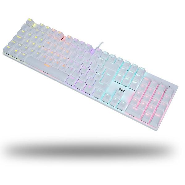 Imagem de Teclado Mecânico Gamer Dazz Orion Essential, RGB, Switch YH Blue, ABNT2, Branco - 62000131