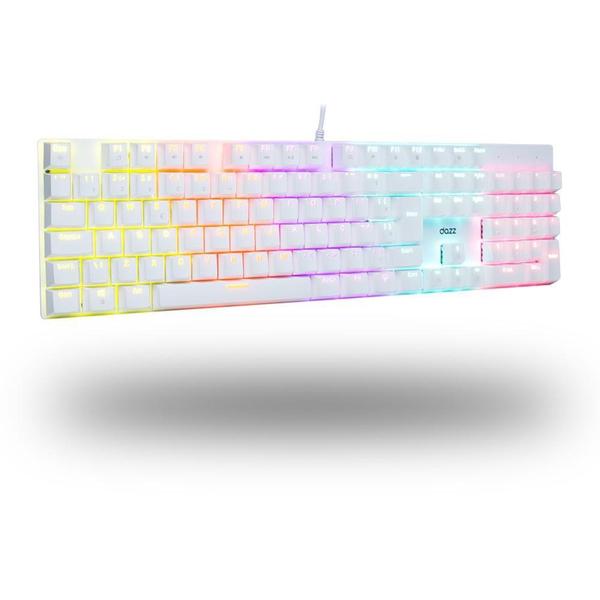 Imagem de Teclado Mecânico Gamer Dazz Orion Essential, RGB, Switch YH Blue, ABNT2, Branco - 62000131