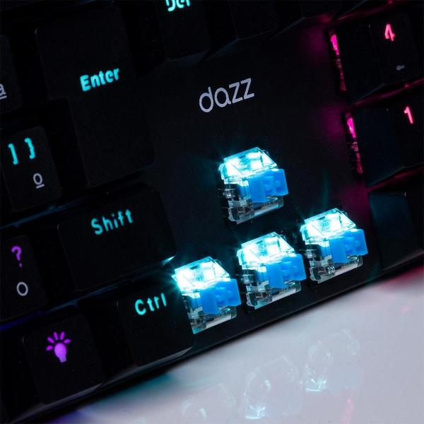 Imagem de Teclado Mecânico Gamer Dazz Orion Essential, RGB, Switch YH Blue, ABNT2, Preto - 62000130