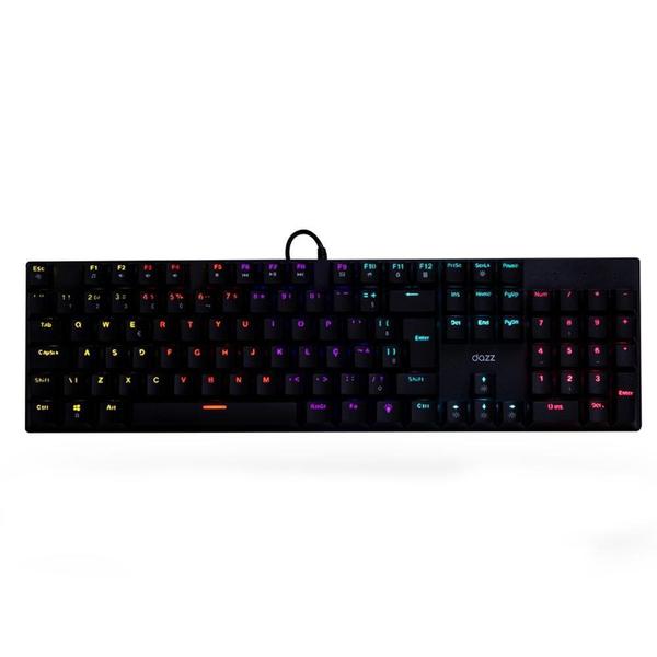 Imagem de Teclado Mecânico Gamer Dazz Orion Essential, RGB, Switch YH Blue, ABNT2, Preto - 62000130