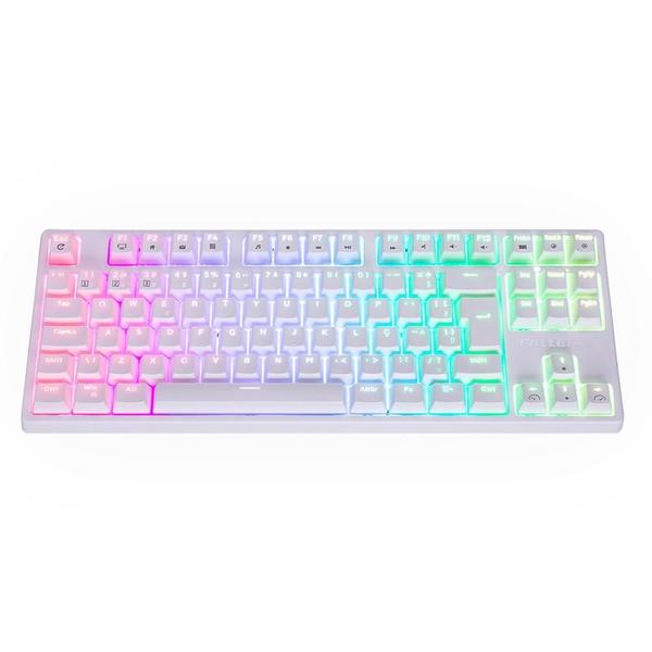 Imagem de Teclado Mecânico Gamer Fallen Pantera Tkl, RGB, Switch Blue, Anti Ghosting, ABNT2, Branco - TE-FA-PA-BR-TK-SA