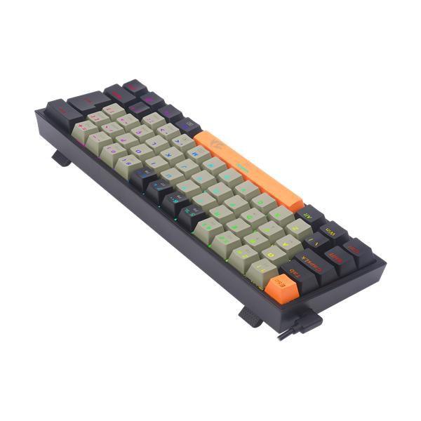 Imagem de Teclado Mecânico Gamer Fizz Rgb Laranja Cinza e Preto Swicht Marrom