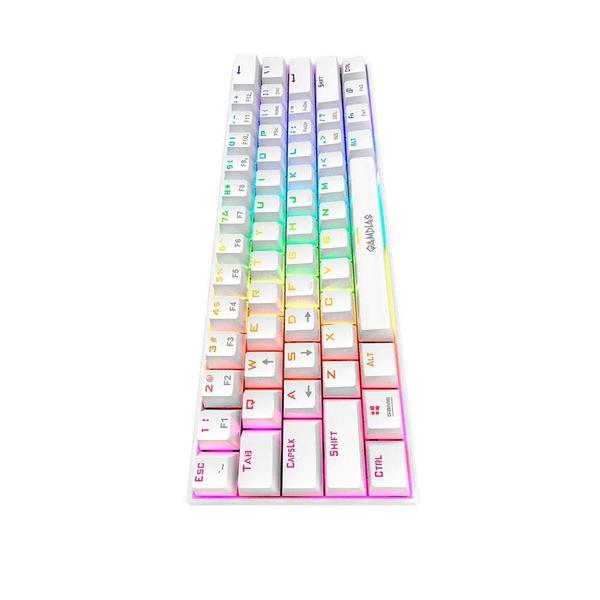 Imagem de Teclado Mecânico Gamer Gamdias Hermes E3, rgb, Switch Blue ansi, Branco