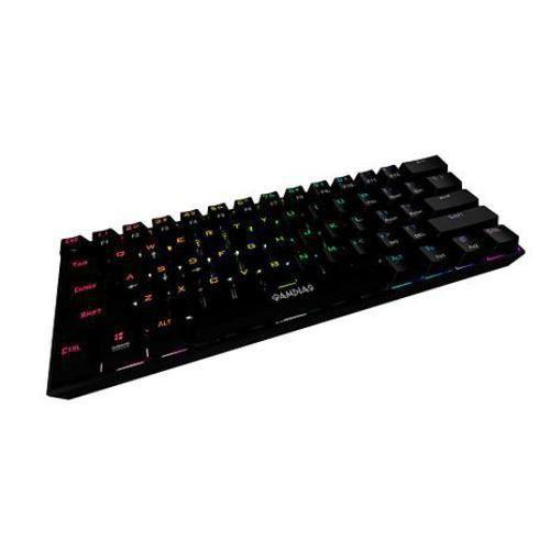 Imagem de Teclado Mecanico Gamer Hermes E3 Rgb Preto Switch Blue