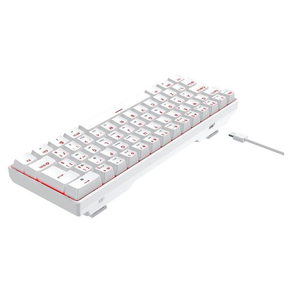 Imagem de Teclado Mecânico Gamer Hyrax Thunder HCK61, LED Vermelho, Switch Red, 100% anti-ghosting, ABNT2 - HCK61W-RED-LED