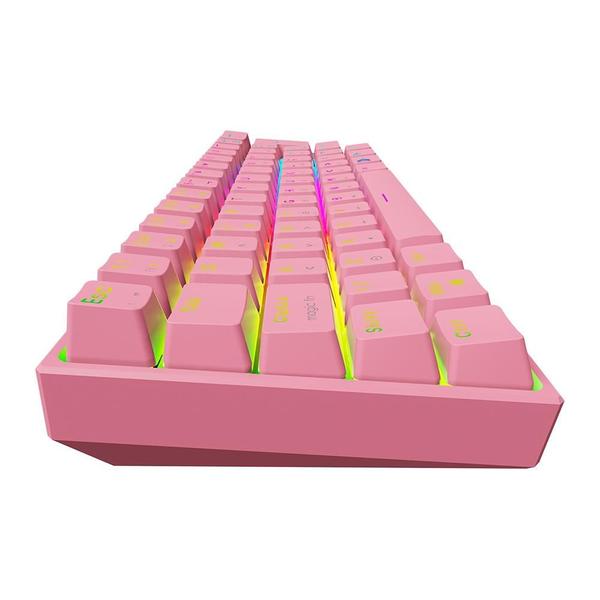 Imagem de Teclado Mecânico Gamer KBM! GAMING TG600, Rosa, 60% e ABNT2, RGB, Switch Gateron Red - KGTG600RSVR