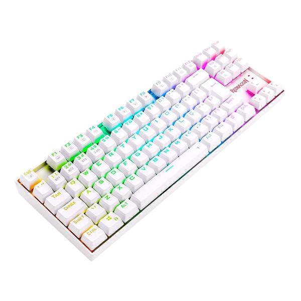 Imagem de Teclado mecanico gamer kumara pro rgb wireless switch brown redragon k552rgb-brs-w branco