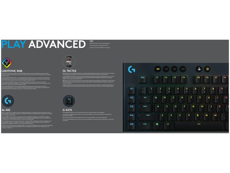 Imagem de Teclado Mecânico Gamer Logitech ABNT2 Preto G815