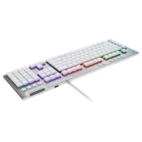 Imagem de Teclado Mecânico Gamer Logitech G G815, RGB, USB, Switch GL Tactile, US, Branco