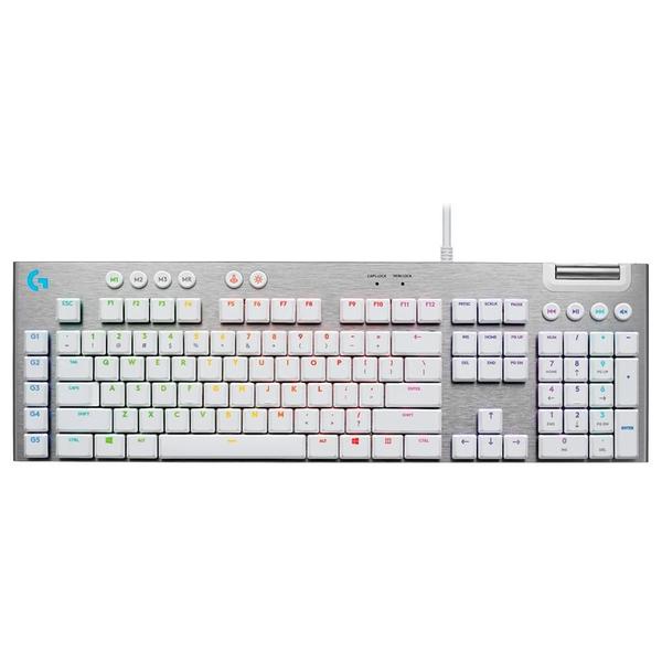 Imagem de Teclado Mecânico Gamer Logitech G G815, RGB, USB, Switch GL Tactile, US, Branco