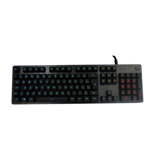 Imagem de Teclado Mecânico Gamer Logitech G512 Carbon com Layout ABNT2, RGB LIGHTSYNC, USB Passthrough, Switch Exclusivo GX Brown - 920-009400