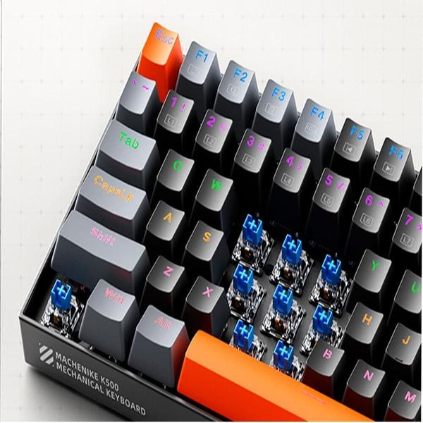 Teclado Mecânico Gamer Machenike K500A-B84, RGB, Switch HUANO