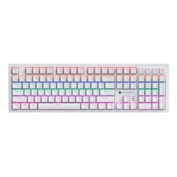 Imagem de Teclado Mecânico Gamer Machenike K520-B108, RGB, Swtich Red, branco - MAC-K520-B108WR-WW