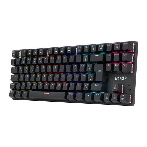 Imagem de Teclado Mecanico Gamer Mancer Shade MK2, Rainbow, Switch Huano Marrom, Preto, MCR-SHM2-RBW01BW