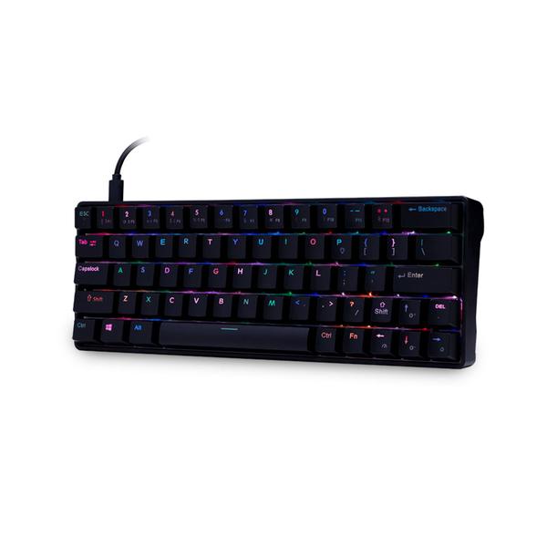 Imagem de Teclado Mecânico Gamer MK 60% Dazz,100% anti-ghosting e possui iluminação RGB