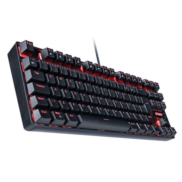 Imagem de Teclado Mecânico Gamer PCyes Neron, LED Vermelho, Switch Blue, Anti-Ghosting, ABNT2, Preto - PNOHBLV